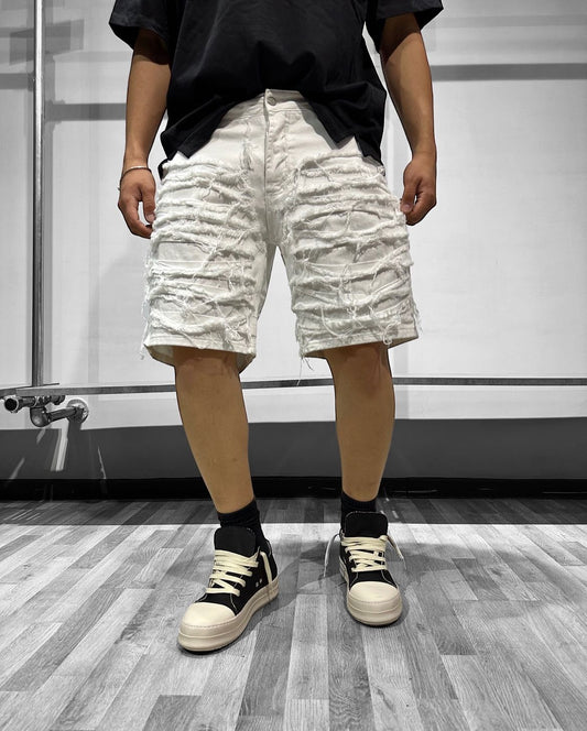 BERMUDA RIPPED WHITE