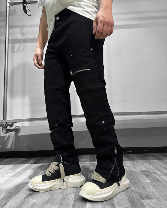 DENIM BLACK ZIP